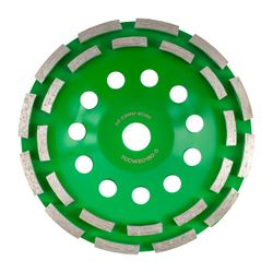 Dia. Cup Wheel 180mm X 22.23mm Dbl Row Cold Pressed Economy