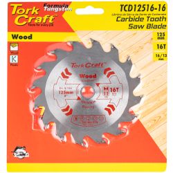 TORK CRAFT Blade Tct 125 X 16t 16/13 General Purpose Wood