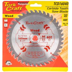 TORK CRAFT Blade Tct 160 X 40t 20/16 General Purpose Combination