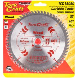 TORK CRAFT Blade Tct 160 X 60t 20/16 General Purpose Cross Cut