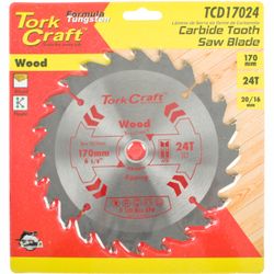 TORK CRAFT Blade Tct 170 X 24t 20/16 General Purpose Rip