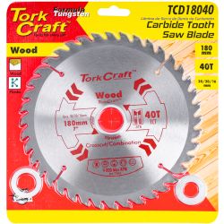 TORK CRAFT Blade Tct 180 X 40t 30/20/16 General Purpose Combination