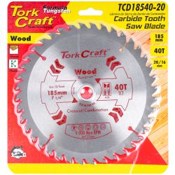 TORK CRAFT Blade Tct 185 X 40t 20/16 General Purpose Combination