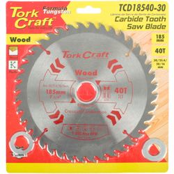 TORK CRAFT Blade Tct 185 X 40t 30/20/16/1 General Purpose Combination