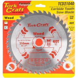 TORK CRAFT Blade Tct 210 X 40t 30/1/20/16 General Purpose Combination
