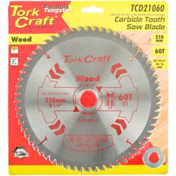 TORK CRAFT Blade Tct 210 X 60t 30/1/20/16 General Purpose Cross Cut