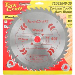 TORK CRAFT Blade Tct 250 X 40t30/1/20/16 General Purpose Combination