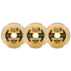 TORK CRAFT Diamond Blade 115mm Cont.rim Profesional Bulk 3 Pack Shrink
