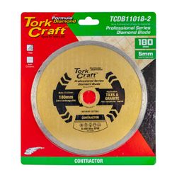 TORK CRAFT Diamond Blade 180mm X 22.23 Continues Rim