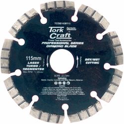 TORK CRAFT Diamond Blade 115mm Turbo Segmented Laser Welded Industrial