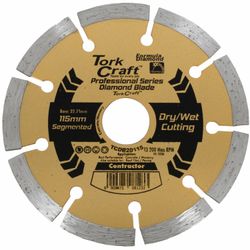 TORK CRAFT Diamond Blade 10mm Seg For Cutting Building Materials 115mm 22x23mm