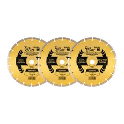 TORK CRAFT Diamond Blade 230mm Segmented Profesional Bulk 3 Pack Shrink