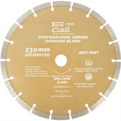 TORK CRAFT Diamond Blade 10mm Seg For Cutting Building Materials 230mm 22.23