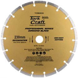 TORK CRAFT Diamond Blade 230mm Segmented Profesional
