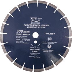 TORK CRAFT Diamond Blade 300 X 25.4mm Old Concrete Laser Welded Segmented
