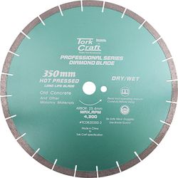 TORK CRAFT Dia. Blade 350x25.4mm Old Concrete Hot Pressed