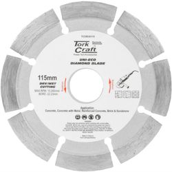 TORK CRAFT Diamond Blade Segm 115mm X 10mm Reinforced Concrete