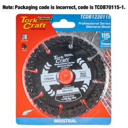 TORK CRAFT Diamond Blade Seg.115 X 22.23mm Vacuum Brazed For Metal Cutting