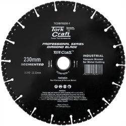 TORK CRAFT Diamond Blade Seg.230x22.23mm Vacuum Brazed Metal Cutting