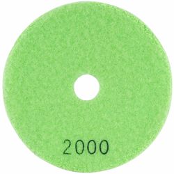 TORK CRAFT 100mm Diamond Wet Polishing Pad 2000 Grit Lime Green