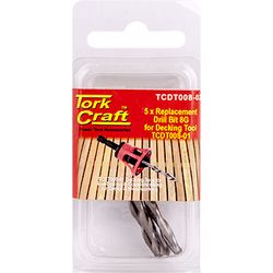 TORK CRAFT Replacement Drill Bits 8g X 5pc For Decking Tool Tcdt008-01