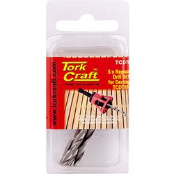 TORK CRAFT Replacement Drill Bits 10g X 5pc For Decking Tool Tcdt010-01