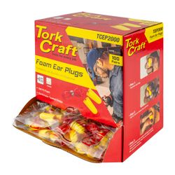 TORK CRAFT Ear Plug Corded 1pr Poly Bag 100 Pr Per Box Bullet Shape Yellow