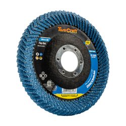 TORK CRAFT Flap Disc Round Edge Zirconium 115mm 60 Grit Flat