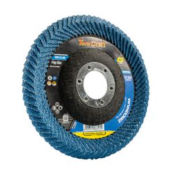 TORK CRAFT Flap Disc Round Edge Zirconium 115mm 80 Grit Flat
