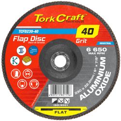 TORK CRAFT Flap Sanding Disc 230mm 40grit A/o
