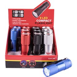 TORK CRAFT Torch Led Alum M/col X12 Pdq Box Incl Aaa Batteries TORK CRAFT Flash L