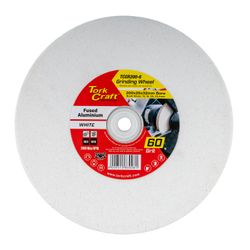TORK CRAFT Grinding Wheel 200x25x32mm Bore Fine 60gr W/bushes For B/g White