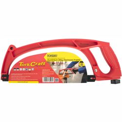 TORK CRAFT Aluminum Alloy Hacksaw Frame 300mm C/w Flexible Double Edge Blade