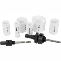 TORK CRAFT Holesaw Set 9pc In Alum Case Bi-metal 16 20 25 32 40 51mm