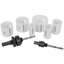 TORK CRAFT Holesaw Set 9pc In Case Bi-metal 22 29 35 44 51 64mm