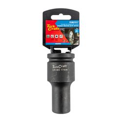 TORK CRAFT 17mm 3/4' Drive 6pt Deep Impact Socket