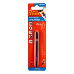 TORK CRAFT Impact Ph2 X 90mm Power Bit 1pc Carded
