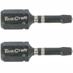 TORK CRAFT Impact Square Sq No.1 X 25mm Ins Bit 2/card Sq1