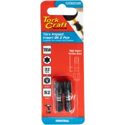 TORK CRAFT Torx Tx 50 Impact Insert Bit 25mm 2pc Carded