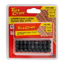 TORK CRAFT Letter Punch Set 6mm (a-z) Capital Black Finish