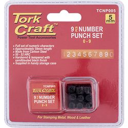 TORK CRAFT Number Punch Set 5mm (0-9mm) Black Finish