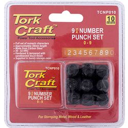 TORK CRAFT Number Punch Set 10mm (0-9mm) Black Finish