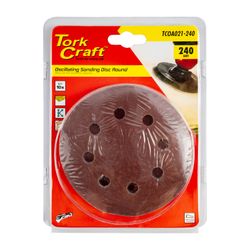 TORK CRAFT Oscillating Sandpaper A/o 115mm 10pc Round 240grit