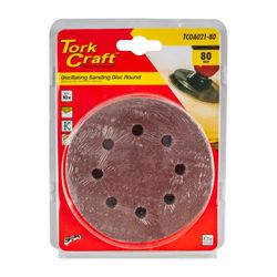 TORK CRAFT Oscillating Sandpaper A/o 115mm 10pc Round 80grit