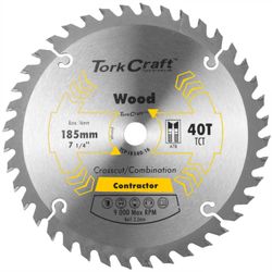 TORK CRAFT Blade Contractor 185 X 40t 16mm Circular Saw Tct