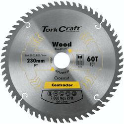 TORK CRAFT Blade Contractor 230 X 60t 30/1/20/16 Circular Saw Tct