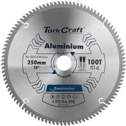 TORK CRAFT Blade Contractor Alum 250 X 100t 30/1/20/16 Circular Saw Tct