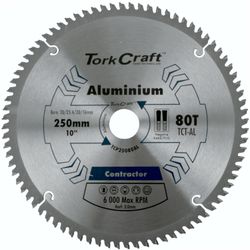 TORK CRAFT Blade Contractor Alum 250 X 80t Tcg Neg 30mm Circular Saw Tct