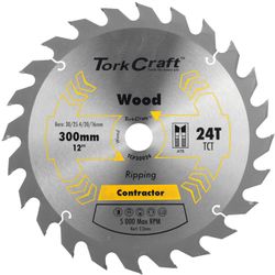 TORK CRAFT Blade Contractor 300 X 24t 30/1/20/16 Circular Saw Tct
