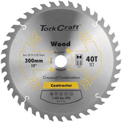 TORK CRAFT Blade Contractor 300 X 40t 30/1/20/16 Circular Saw Tct